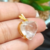 Pingente de Pedra Cristal - Coração Garra Banhado P - comprar online