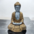 Buda Hindu Grande - Roupa Ouro c/ Pele Prata