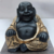 Buda Chinês Sentado - Roupa Ouro c/ Pele Negra