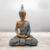 Buda Hindu M - Roupa Prata c/ Pele Ouro