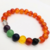 Pulseira de Pedra Ágata de Fogo com 7 chakras