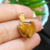 Pingente de Pedra Olho de Tigre - Coração Garra Banhado P - comprar online