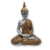 Buda Hindu M - Roupa Ouro c/ Pele Prata - Encanto das Pedras