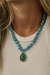 Colar Turquesa com Quartzo Verde - Camila Hermeto