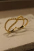 Anel Duplo Esponjas Dourado - Camila Hermeto
