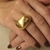 Anel Movimento Dourado Fosco - comprar online