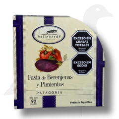 Pasta de berenjenas y pimientos x 90 gr Valle Verde - comprar online