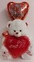 Combo Peluche XXXL Oso Bordado + Corazón con Helio - Concepto Guada