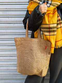 TOTE BAG de arpillera reciclada - Fuego - Tostadores de Cafe