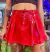 pollera vinilo roja