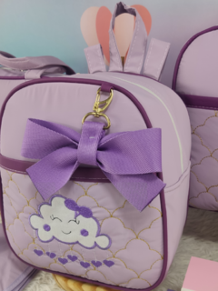 KIT BOLSA MATERNIDADE 5 PEÇAS NUVEM LILÁS MENINA - comprar online