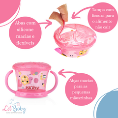 PORTA LANCHINHO DECORADO ROSA NUBY - comprar online