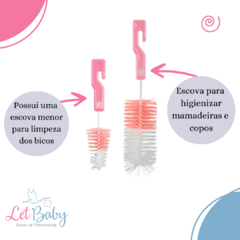 CONJUNTO DE ESCOVAS PARA MAMADEIRA PIMPOLHO - MENINA na internet