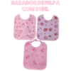 KIT BABADOR FELPUDO IMPERMEAVEL - 3 UNIDADES MENINA