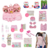KIT BOLSA MATERNIDADE 3 PEÇAS C/ SAÍDA + ENXOVAL MASTER MENINA