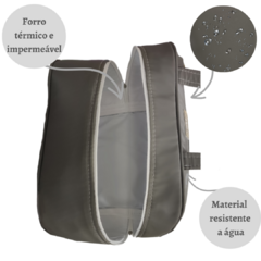 KIT BOLSA MATERNIDADE 3 PEÇAS CHEVRON CINZA na internet