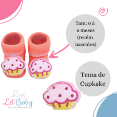 MEIA 3D BEBÊ PANTUFA PERSONAGENS MENINA