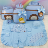 KIT BOLSA MATERNIDADE 3 PEÇAS SAFARI AZUL + SAIDA MATERNIDADE MENINO