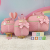 KIT BOLSA MATERNIDADE 3 PECAS LAÇO ROSA