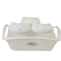 Imagem do Kit Organizador + 3 Porta Objetos de Bebê Plastibaby