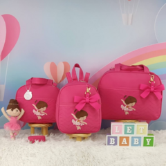 KIT BOLSA MATERNIDADE 3 PEÇAS BAILARINA PINK