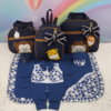 KIT BOLSA MATERNIDADE 3 PEÇAS SAFARI MARINHO + SAIDA MATERNIDADE MENINO