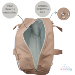 Imagem do KIT BOLSA MATERNIDADE 5 PEÇAS URSO CHEVRON NUDE
