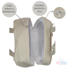 KIT BOLSA MATERNIDADE 3 PEÇAS SAFARI BEGE + SAIDA MATERNIDADE MENINA - loja online
