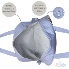 Imagem do KIT BOLSA MATERNIDADE 5 PEÇAS URSO CHEVRON AZUL + SAÍDA MATERNIDADE MENIN0