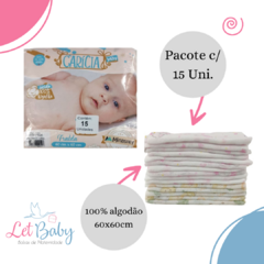 FRALDA DE PANO COM 15 UNIDADES MENINA na internet