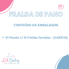 FRALDA DE PANO COM 15 UNIDADES MENINO - comprar online
