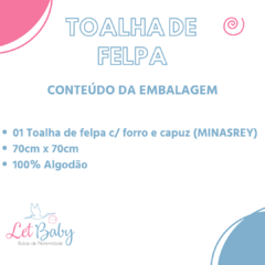 TOALHA FELPA 70 X 70 COM FORRO E CAPUZ PARAPIPI AZUL - comprar online