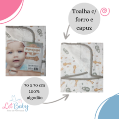 TOALHA FELPA 70 X 70 COM FORRO E CAPUZ PARAPIPI NEUTRO na internet