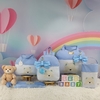 KIT BOLSA MATERNIDADE 5 PEÇAS URSO CHEVRON AZUL
