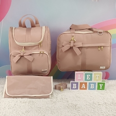 KIT BOLSA MATERNIDADE 3 PEÇAS VENEZA NUDE