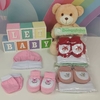KIT PANTUFA LUVA E TOUCA MENINA