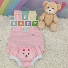 KIT TAPA FRALDA COM CAMISETA MENINA
