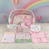 KIT CESTO MULTIUSO + ENXOVAL DE LUXO MENINA