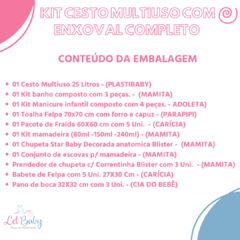 KIT CESTO MULTIUSO COM ENXOVAL COMPLETO MENINA - comprar online