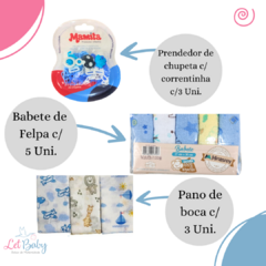 KIT CESTO MULTIUSO COM ENXOVAL COMPLETO MENINO na internet