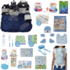 KIT BOLSA MATERNIDADE 5 PEÇAS C/ SAÍDA + ENXOVAL MASTER MENINO