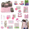 KIT BOLSA MATERNIDADE 5 PEÇAS C/ SAÍDA + ENXOVAL MASTER MENINA