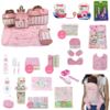 KIT BOLSA MATERNIDADE 5 PEÇAS C/ SAÍDA + ENXOVAL MASTER MENINA