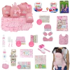 KIT BOLSA MATERNIDADE 5 PEÇAS C/ SAÍDA + ENXOVAL MASTER MENINA