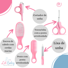 KIT HIGIENE 6 PEÇAS ADOLETA ROSA na internet