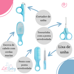 KIT HIGIENE 6 PEÇAS ADOLETA AZUL na internet