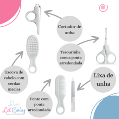 KIT HIGIENE 6 PEÇAS ADOLETA CINZA na internet