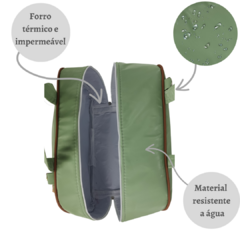 KIT BOLSA MATERNIDADE 3 PEÇAS SAFARI VERDE MUSGO na internet