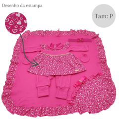 SAIDA MATERNIDADE MACACÃO PINK MENINA - comprar online