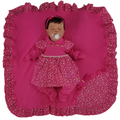 SAIDA MATERNIDADE MACACÃO PINK MENINA